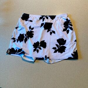 Jofit White Black Floral Lined Skort Skirt Size M - Golf Tennis Pickleball